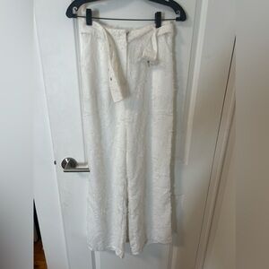 Sabo Skirt white printed flowy pants